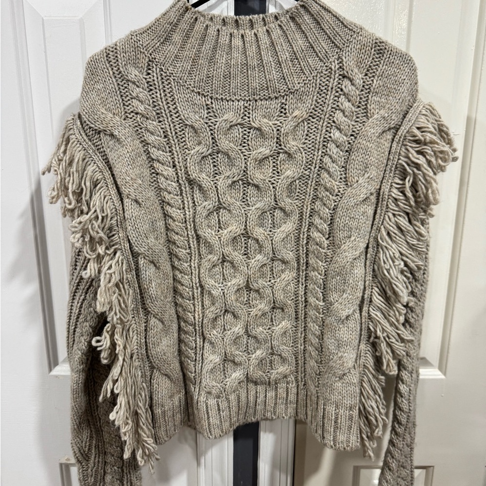 Chunky Knit Fringe Sweater